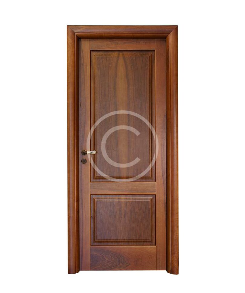Dark Oak 1 Panel Arch Solid Construction Door